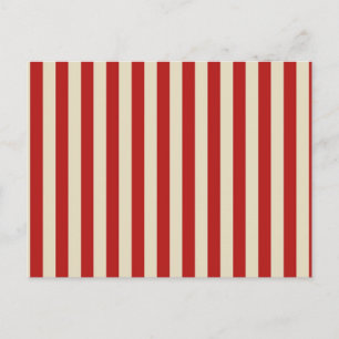 Festive Retro Vintage Vertical PopCorn Stripes Postcard