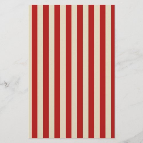 Festive Retro Vintage Vertical PopCorn Stripes Stationery