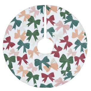 Festive Ribbon Charm Brushed Polyester Tree Skirt