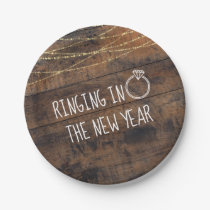 Festive Ringing in the New Year Engagement Party Paper Plates