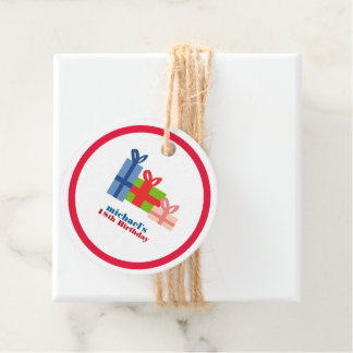 Festive Round Favor Tags
