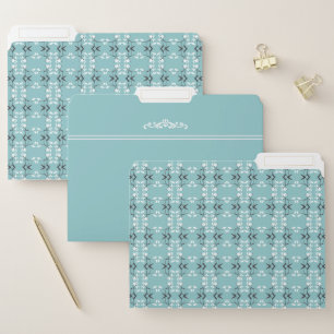 Festive Royal Botanical Robin's Egg Blue File Folder