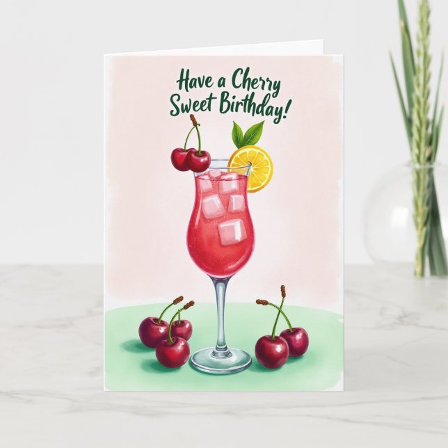 Festive Ruby Glass Card (Front)