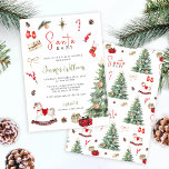 Festive Santa Baby Christmas Winter Baby Shower Invitation<br><div class="desc">Celebrate the joy of your little one's arrival with our adorable Christmas-themed baby shower invitation. Featuring festive ornaaments,  wooden rocking horse,  and charming holiday Christmas tree,  this invitation perfectly captures the spirit of a sweet winter celebration. Ideal for adding a festive touch to your holiday baby shower!</div>