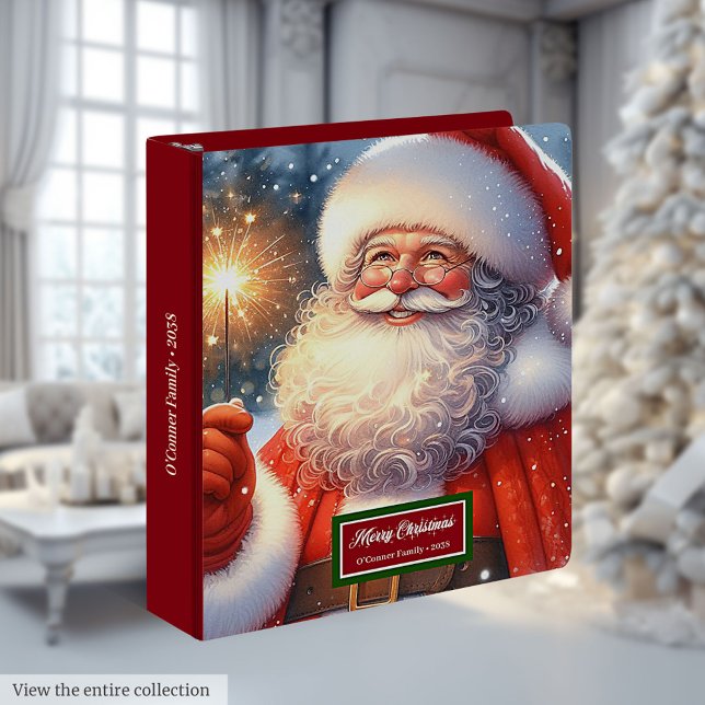 Festive Santa Claus Binder Monogram Memory Album (Festive Santa Claus Binder Monogram Memory Album)