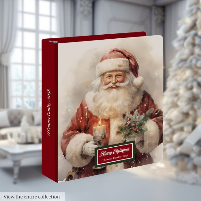 Festive Santa Claus Binder Monogram Memory Keepsak (Festive Santa Claus Binder Monogram Memory Keepsake)