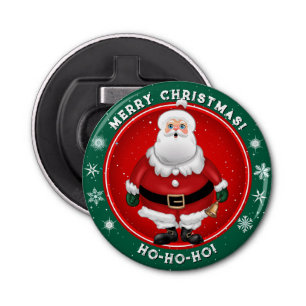 Festive Santa Claus Cartoon Bottle Opener