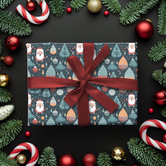 Festive Santa Claus Christmas Wrapping Paper (Creator Uploaded)