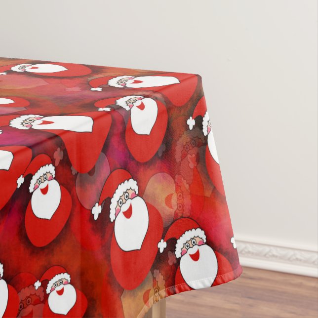 Festive Santa Claus Pattern Tablecloth (In Situ)