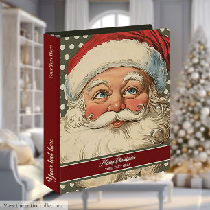 Festive Santa Claus Recipe Album Binder