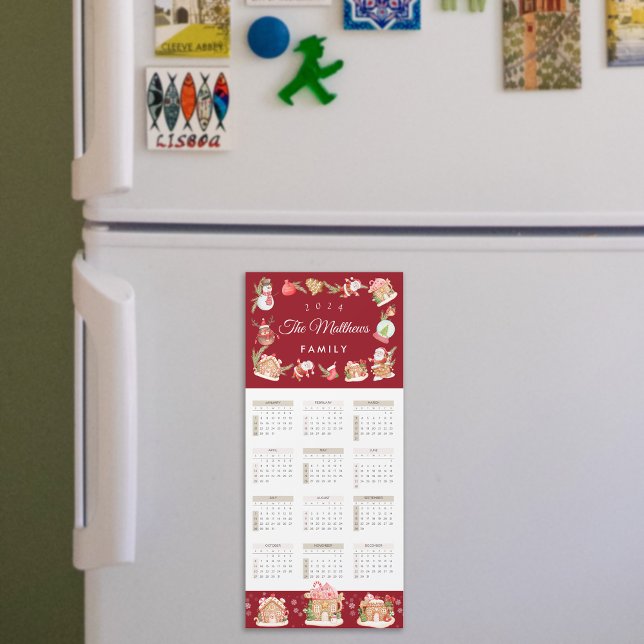 Festive Santa Gingerbread House 2024 Magnetic Card (Festive Santa Gingerbread House 2024 Magnetic Card)