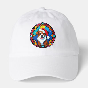 Festive Santa Hat Dog Cartoon