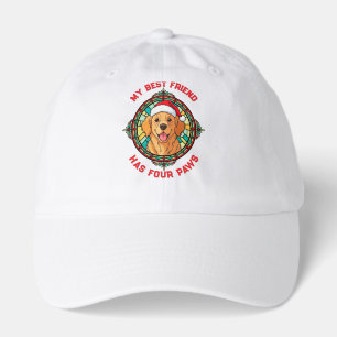 Festive Santa Hat Dog Cartoon