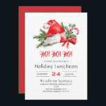 Festive Santa Hat Holiday Luncheon Christmas Party Invitation<br><div class="desc">Festive Santa Claus Hat Holiday Christmas Party Invitation.</div>