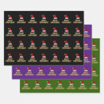 [ Thumbnail: Festive Santa Hat + Striped "Merry Christmas!" Wrapping Paper Sheets ]