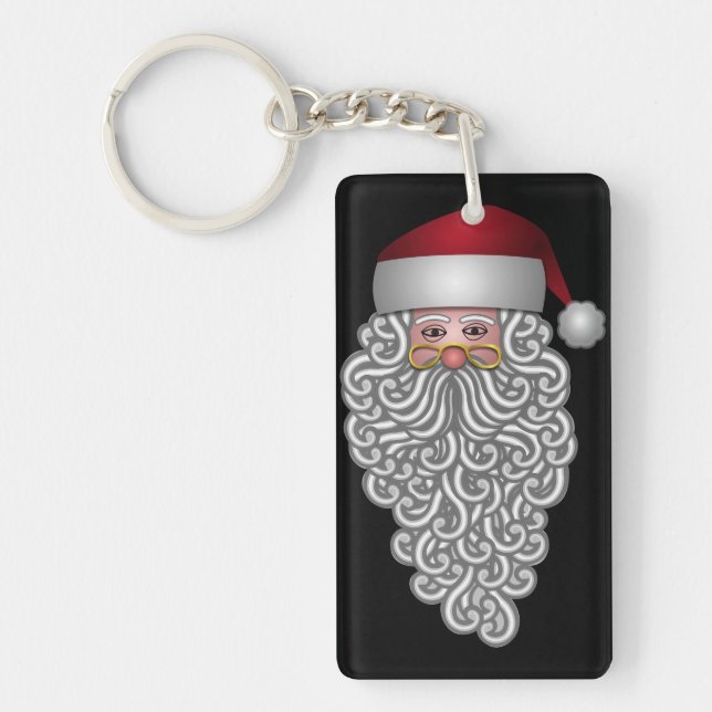 Festive Santa Keychain (Front)
