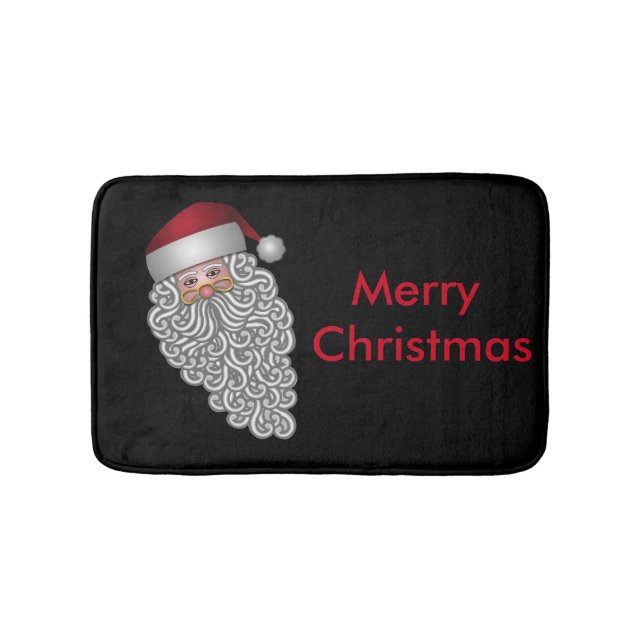 Festive Santa Merry Christmas Bath Mat (Front)