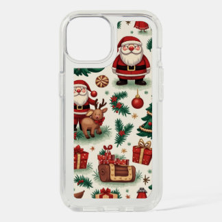 Festive Santa & Reindeer iPhone Case