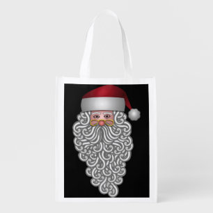 Festive Santa Reusable Grocery Bag