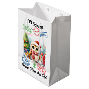 Festive Santa Sack With Holiday Medium Gift Bag