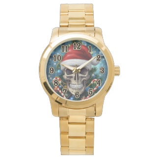 Festive Santa Skull Watch