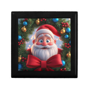 🎅 Festive Santa Wreath Ornaments Cozy Christmas Gift Box