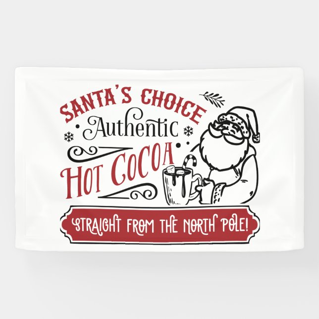 Festive Santa's choice Hot cocoa bar vendors  Banner (Horizontal)