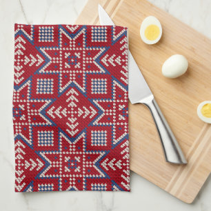 Festive Scandinavian Sweater Pattern  Kitchen Towel