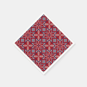 Festive Scandinavian Sweater Pattern Napkins