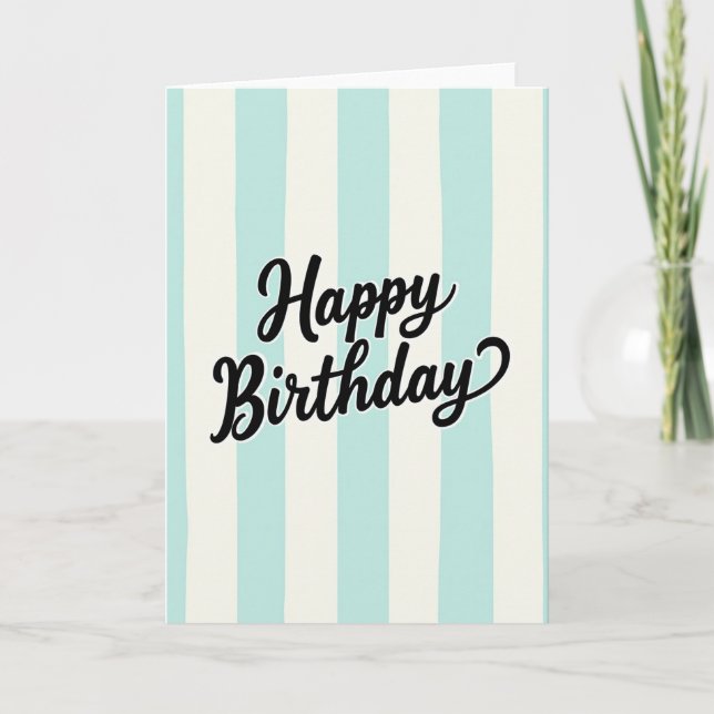 Festive Script Birthday Card (Front)
