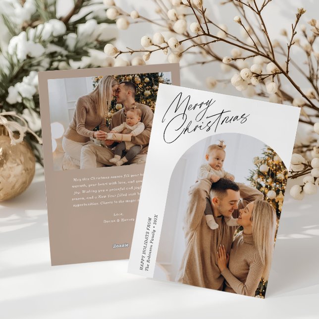 festive script christmas arch  holiday card (Creator Uploaded)