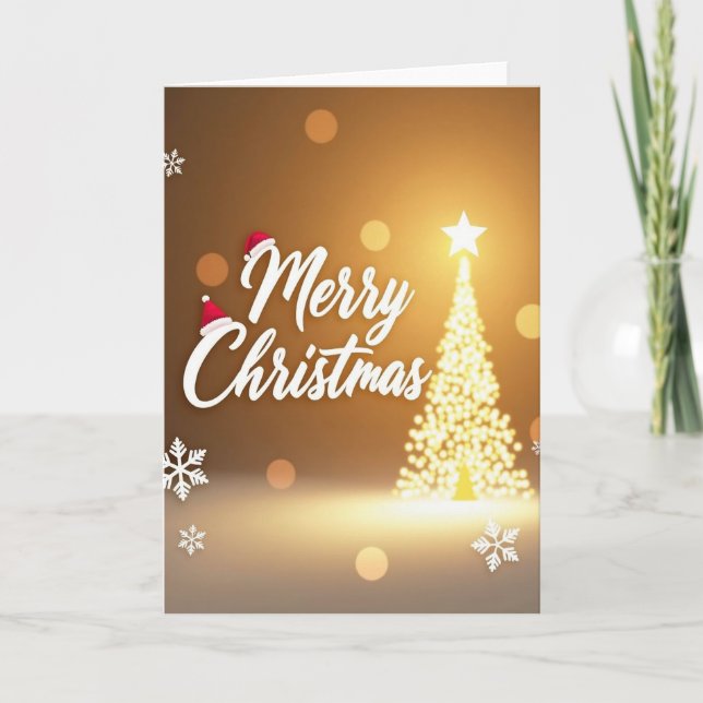 Festive Script Christmas Card (Front)