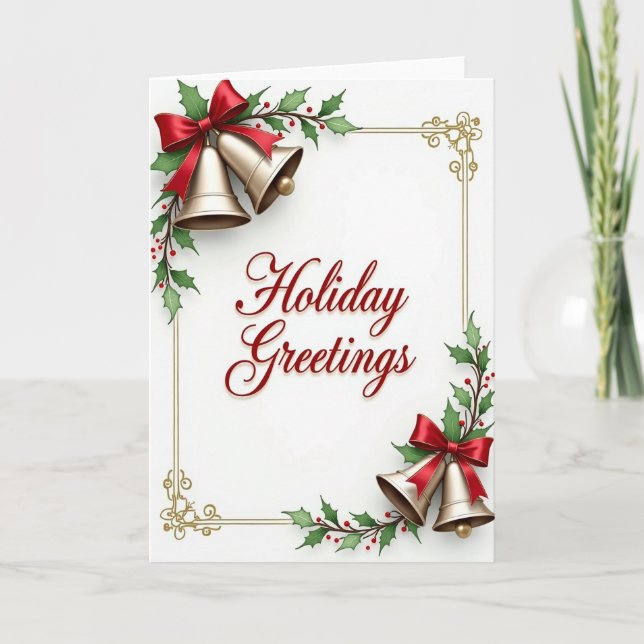 Festive Script Holiday Card (Front)
