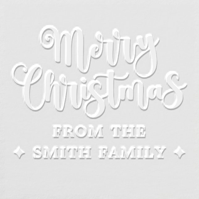 Festive script Merry Christmas custom name Embosser (Design)