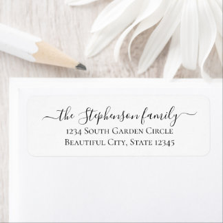 Festive Script Wedding or Family Label