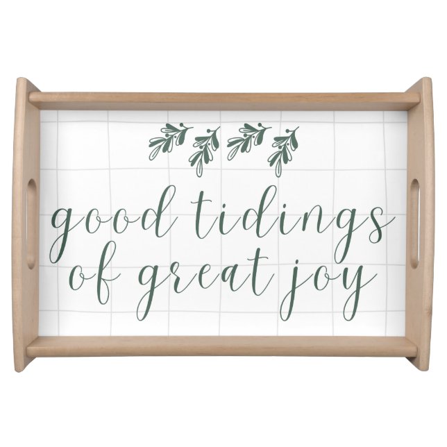 Festive Scripture-themed Christmas Serving Tray  (Front)
