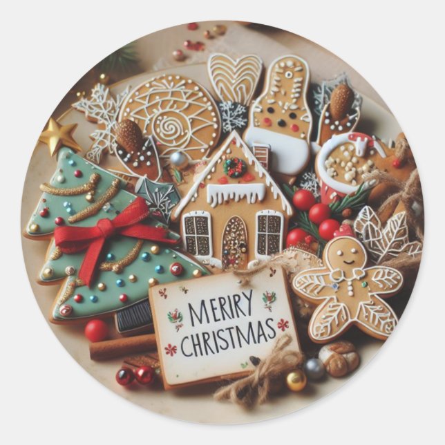 Festive Seals: Merry Christmas Stickers & Labels  (Front)