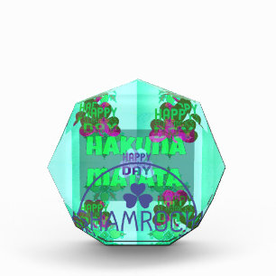 Festive Shamrock Captivating St. Patrick's Floral Acrylic Award