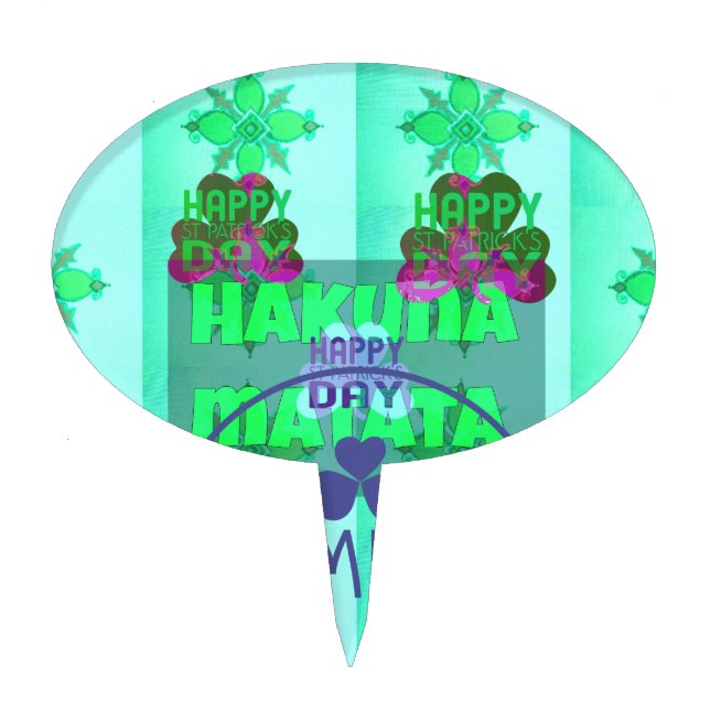 Festive Shamrock Captivating St. Patrick's Floral  Cake Topper (Front)