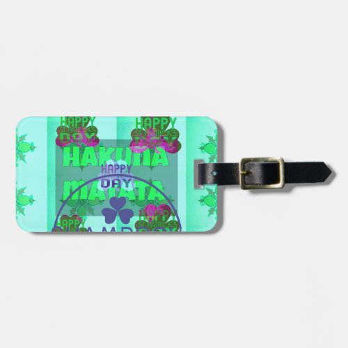 Festive Shamrock Captivating St Patricks Floral  Luggage Tag