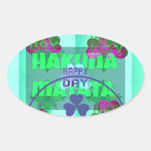 Festive Shamrock Captivating St Patricks Floral  Oval Sticker