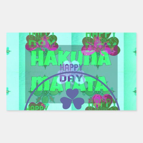 Festive Shamrock Captivating St Patricks Floral  Rectangular Sticker