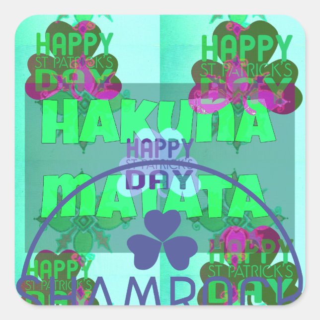 Festive Shamrock Captivating St. Patrick's Floral  Square Sticker (Front)