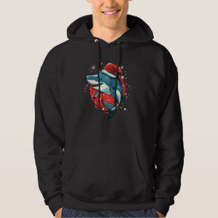 Festive Shark Costume for funny Christmas Eve and Hoodie