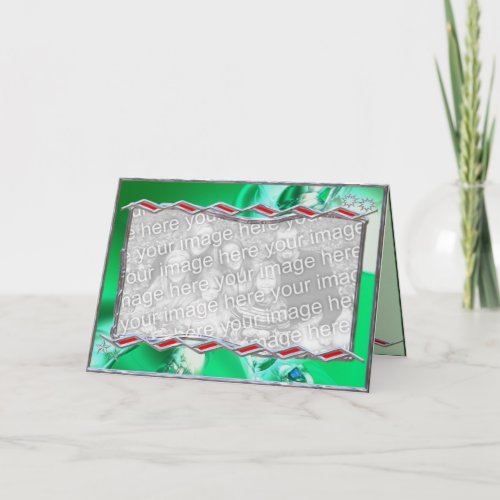 Festive Sheen photo frame Holiday Card