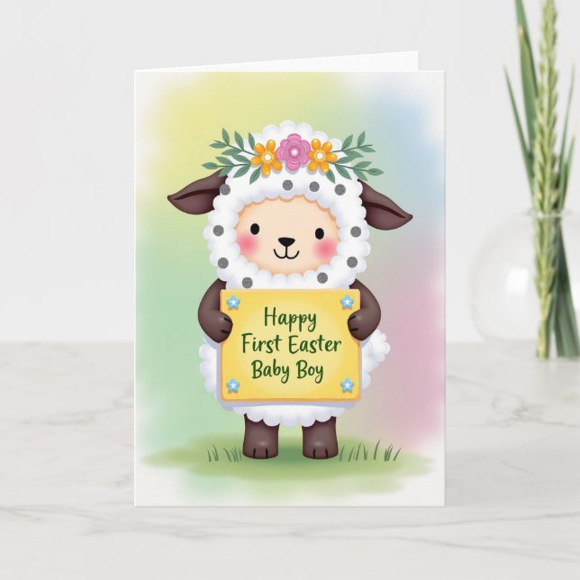 Festive Sheep Greeting Card (Front)