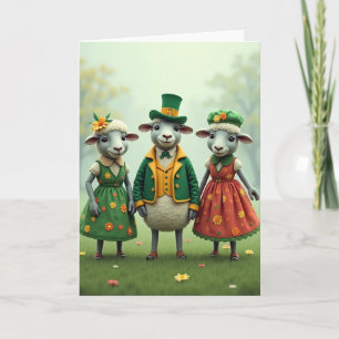 Festive Sheep Springtime Card