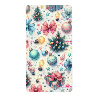 Festive Shipping Lables Label