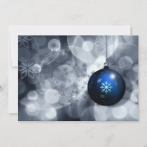 festive silver and blue  Business holidays card