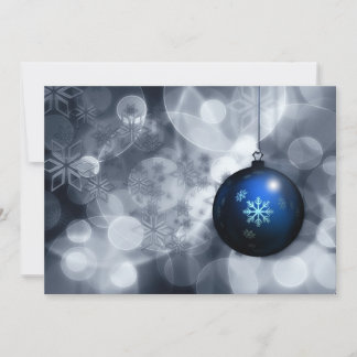 festive silver and blue Business holidays card